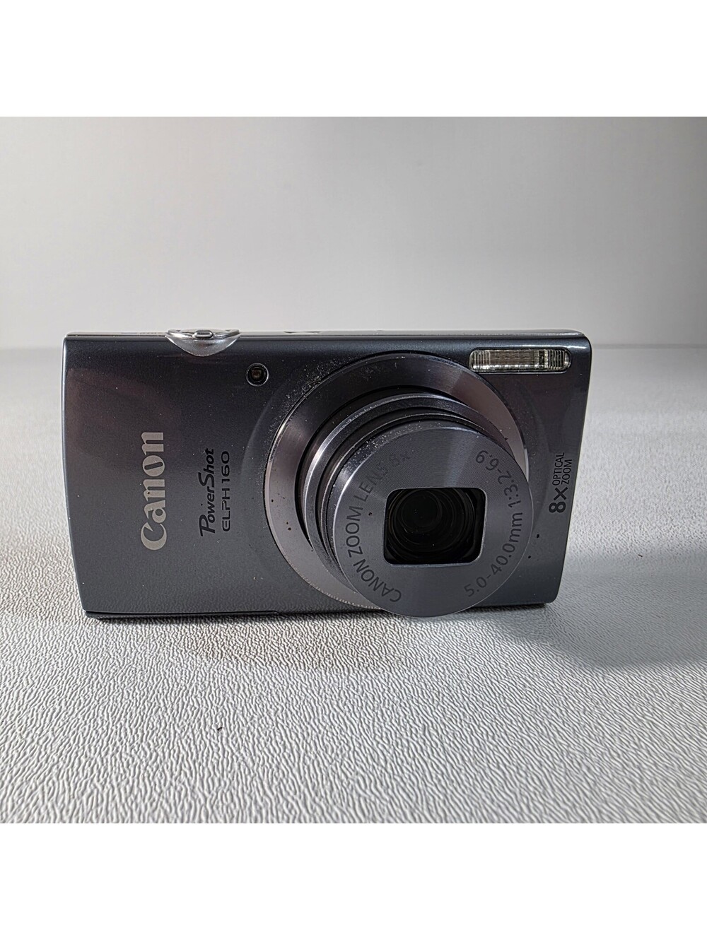 Canon PowerShot ELPH 160 Digital Camera Digicam Gray w/8x Zoom Tested Battery SD